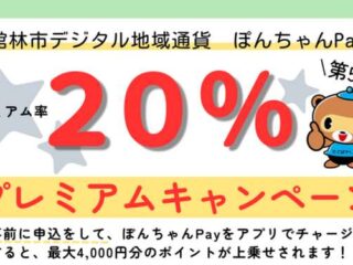 館林市デジタル地域通貨『ぽんちゃんPay』プレミアムキャンペーン第5弾は事前申込制に！【たてポンPayじゃない】